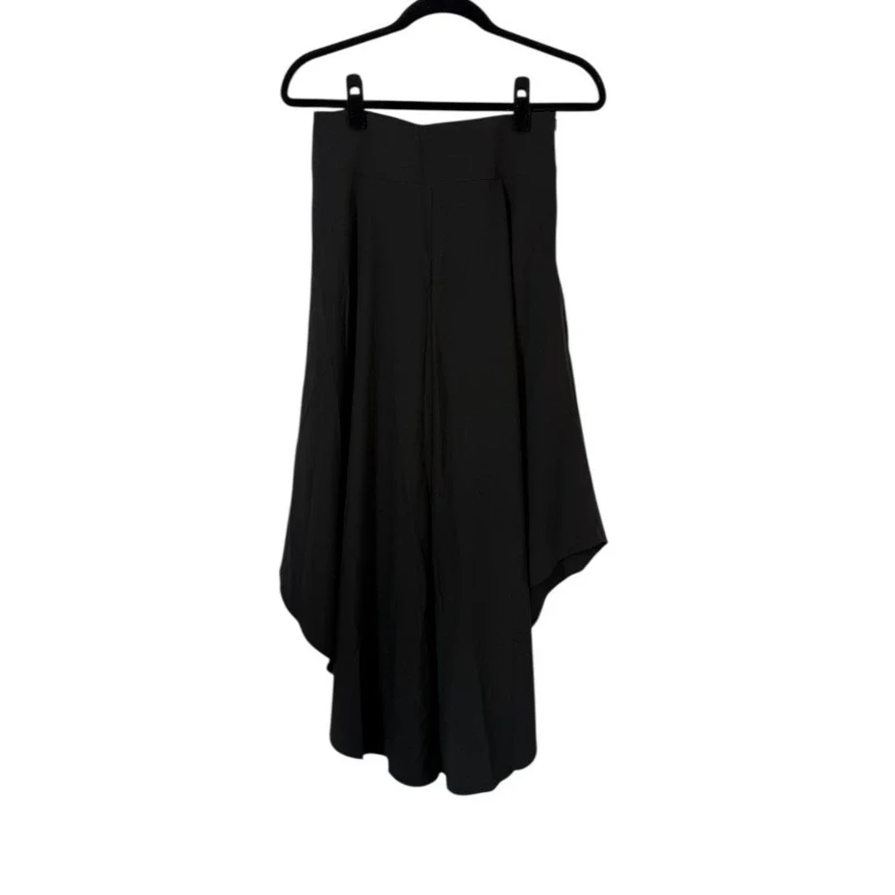 Halara NWT Black High Waisted Asymmetric Hem Draped‎ Midi Skirt Size Small
